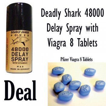 Deal of Deadly Shark 48000 Spray with Vaigra 8 Tablets